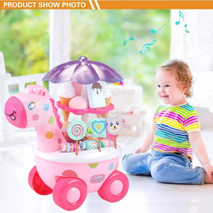 اسباب بازی نوزادی ماشین برقی آب نبات بستنی فروشی مدل زرافه Candy Ice Cream Car _اسباب بازی نوزادی